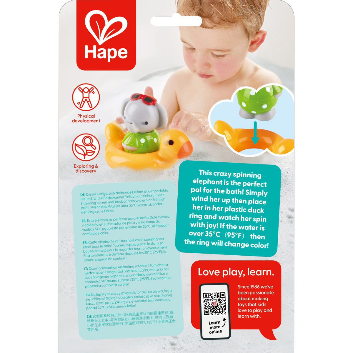 Elefante Saltarín de Juguete con Sonido Hape
