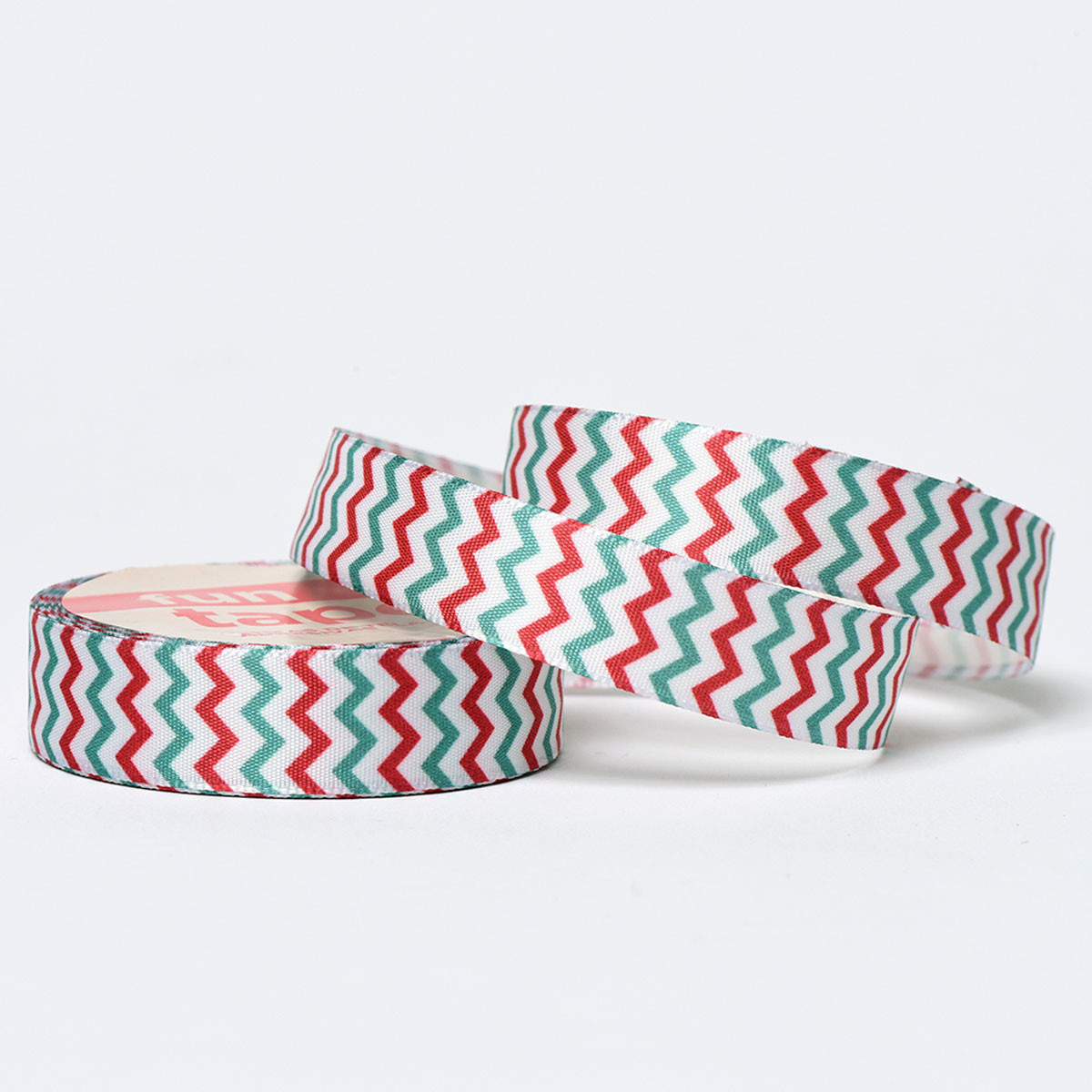 Cinta Fun Tape ZigZag Verde y Roja 1.5 cm x 5 metros