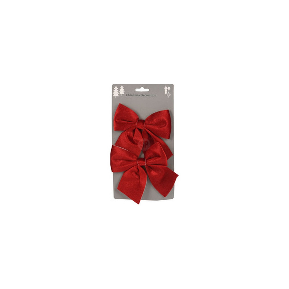 Set de 2 Moños de Terciopelo Rojo 13 cm Alparamis