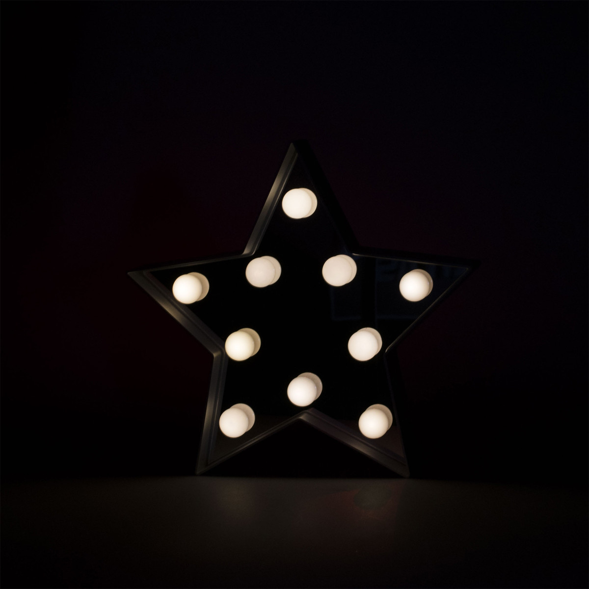 Espejo estrella plateada con luz LED Alparamis