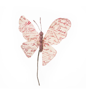 Pick mariposa roja 20 cm