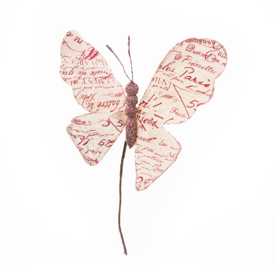 Pick mariposa roja 20 cm