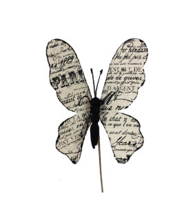 Pick mariposa negra 20 cm