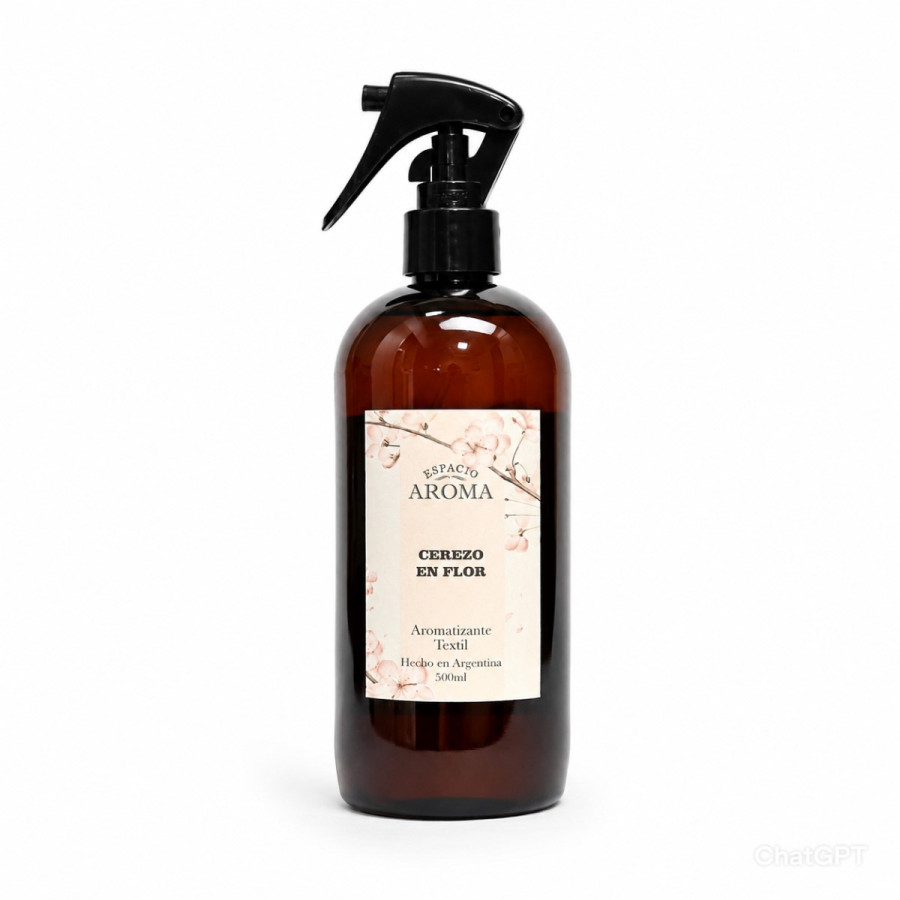 Aromatizador Textil 500 ml Línea Black Cerezo en Flor Espacio Aroma