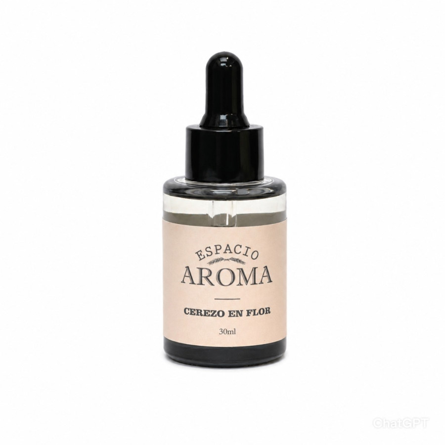 Aceite Aromático 30 cm3 Línea Black Cerezo en Flor Espacio Aroma