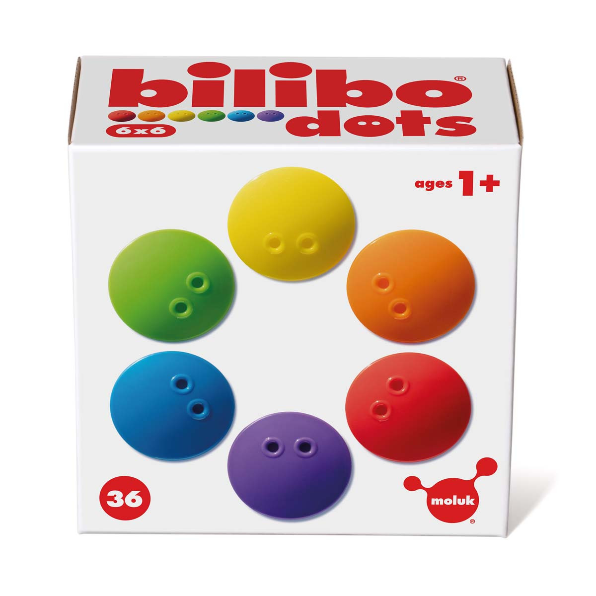 Set de 36 Unidades Bilibo Dots Classic Mix en 6 Colores