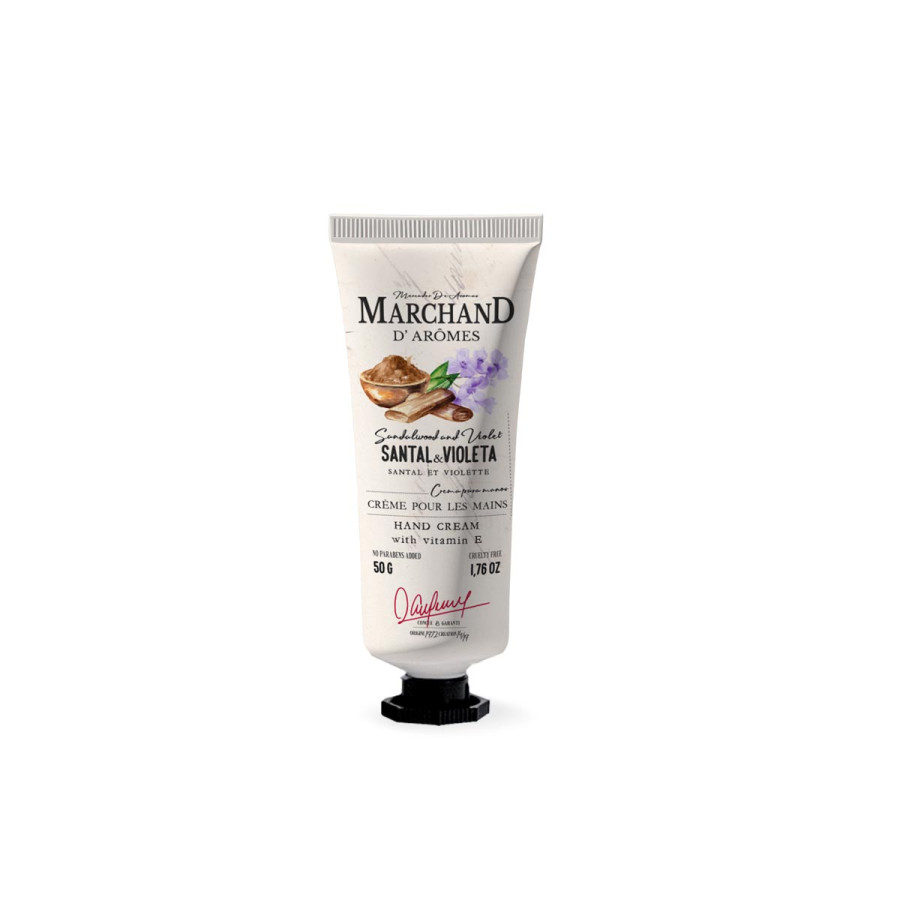 Crema de Manos Flip Top Marchand D Aromes Santal y Violeta 50 g