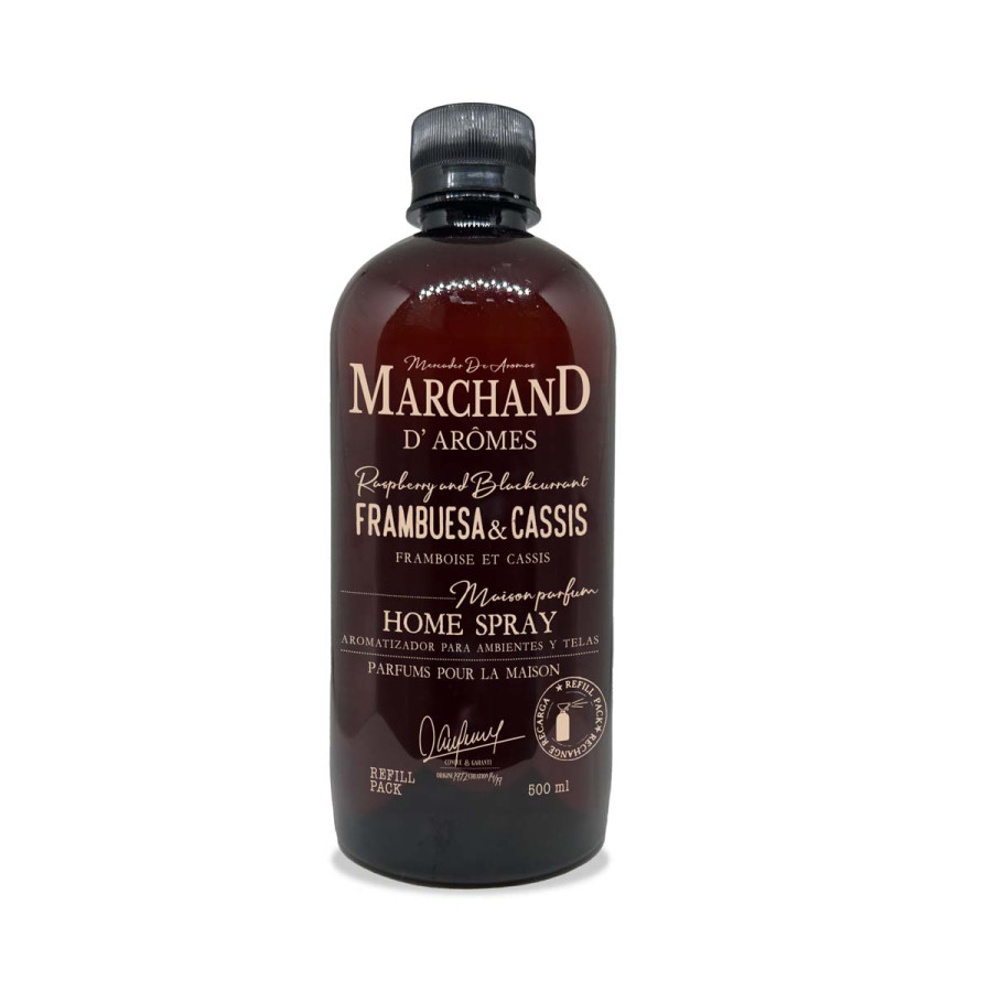 Refill PET de 500 ml de Aromatizador Frambuesa y Cassis Marchand D Aromes
