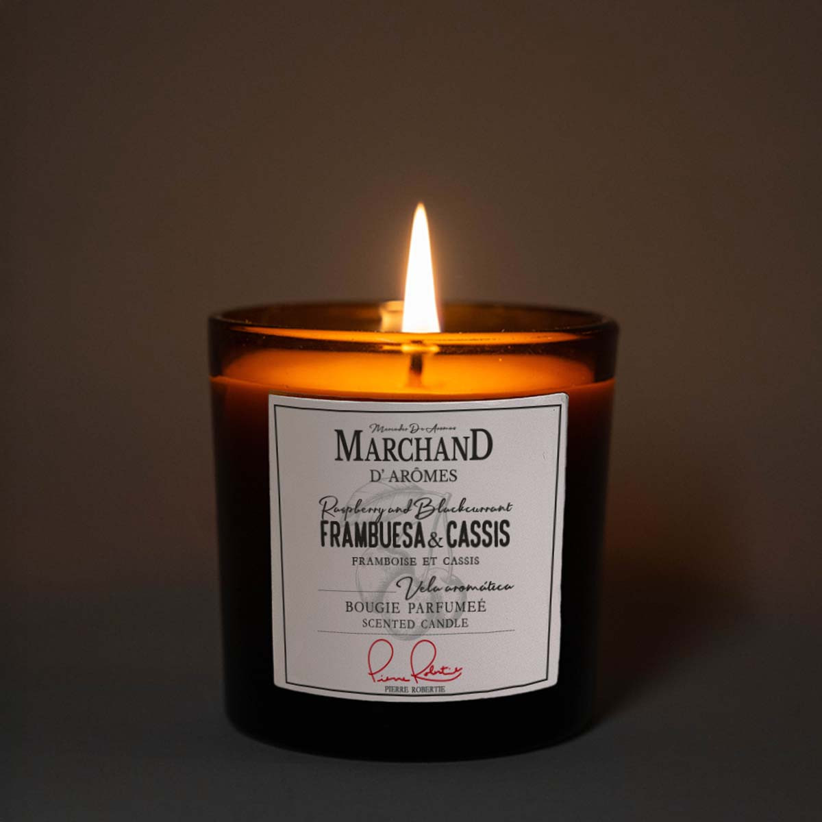 Vela Aromática Marchand D Aromes Frambuesas y Cassis 220 g