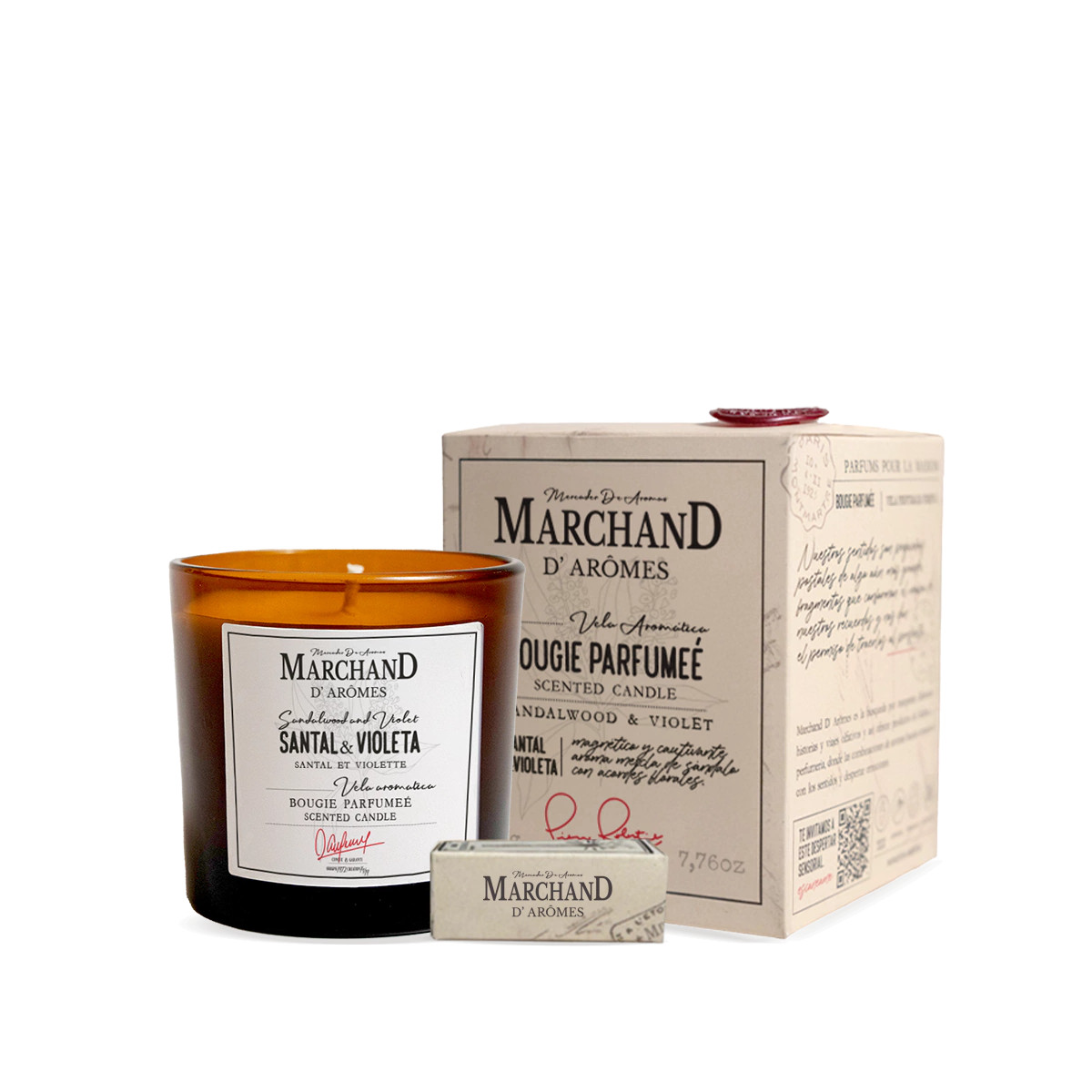 Vela Aromática Marchand D Aromes Santal y Violeta 220 g