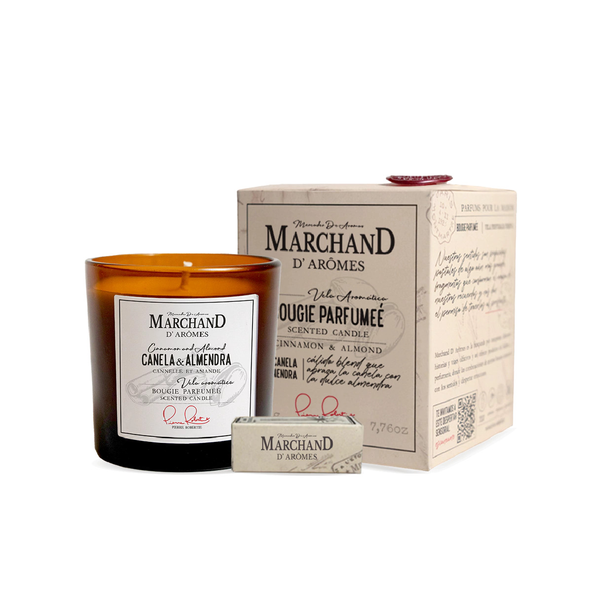 Vela Aromática Marchand D Aromes Canela y Almendra 220 g