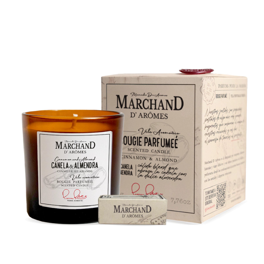 Vela Aromática Marchand D Aromes Canela y Almendra 220 g