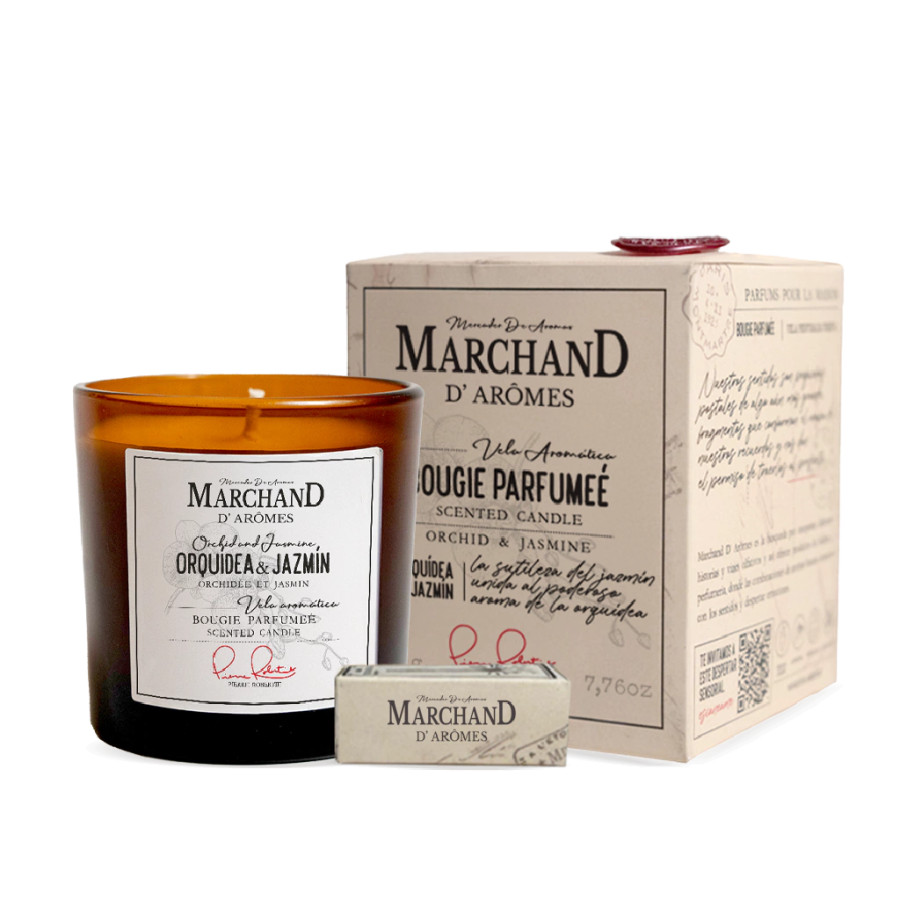 Vela Aromática Marchand D Aromes Orquídea y Jazmín 220 g