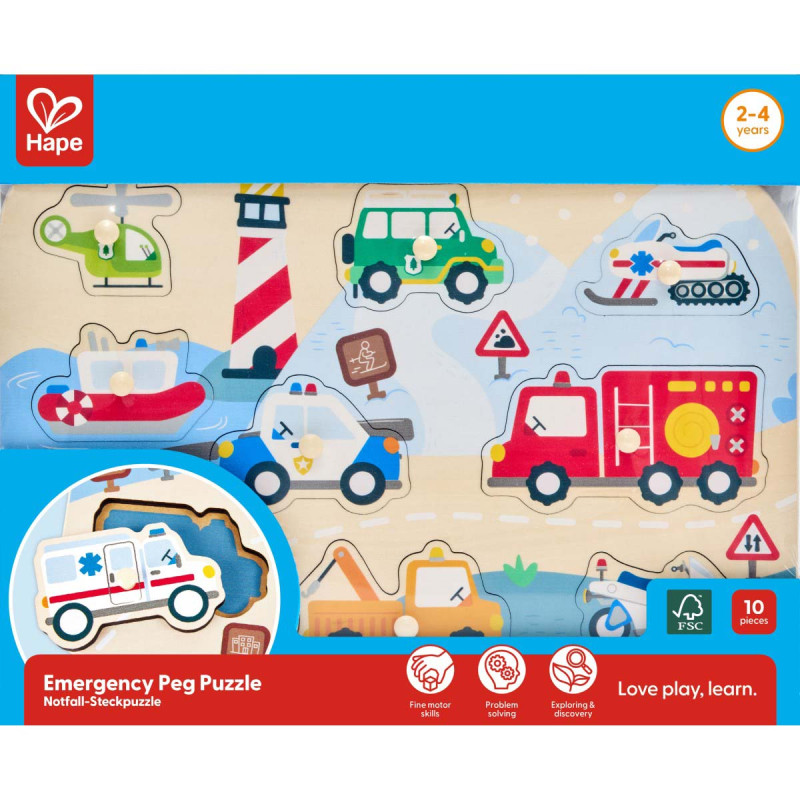 Rompecabezas de Vehículos de Emergencia Hape