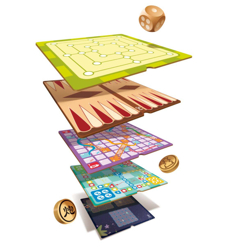Colección de 22 Juegos de Mesa Clásicos Hape