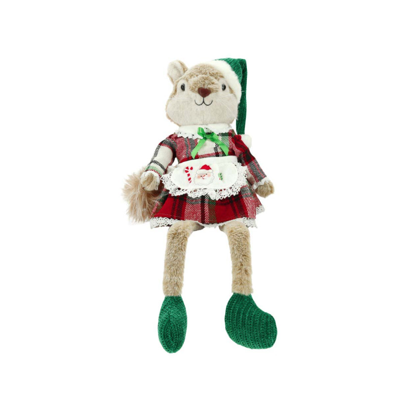 Adorno Peluche Ardilla Piernas Colgantes 58 cm Alparamis Surtido