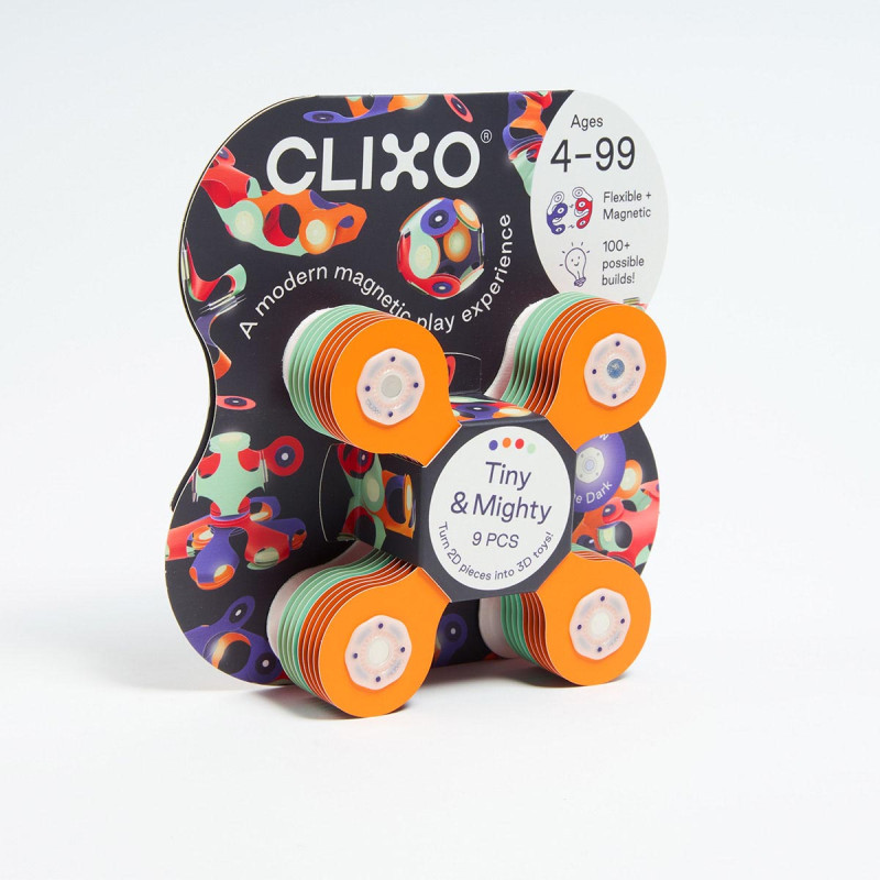 Exhibidor Clixo Tiny and Mighty 9 Piezas Mix 6 Marino y 6 Espacio