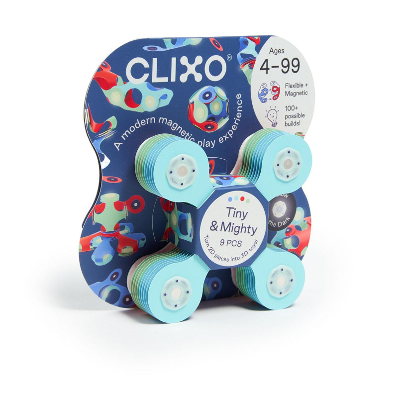 Exhibidor Clixo Tiny and Mighty 9 Piezas Mix 6 Marino y 6 Espacio