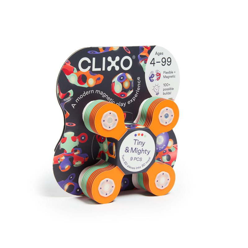 Exhibidor Clixo Tiny and Mighty 9 Piezas Mix 6 Marino y 6 Espacio