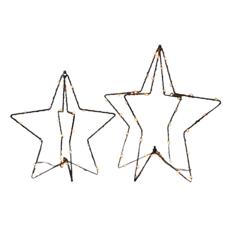Adorno Estrella 3D con Luz LED 25 cm Alparamis