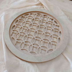 Bandeja Circular de Madera Calada 35 cm
