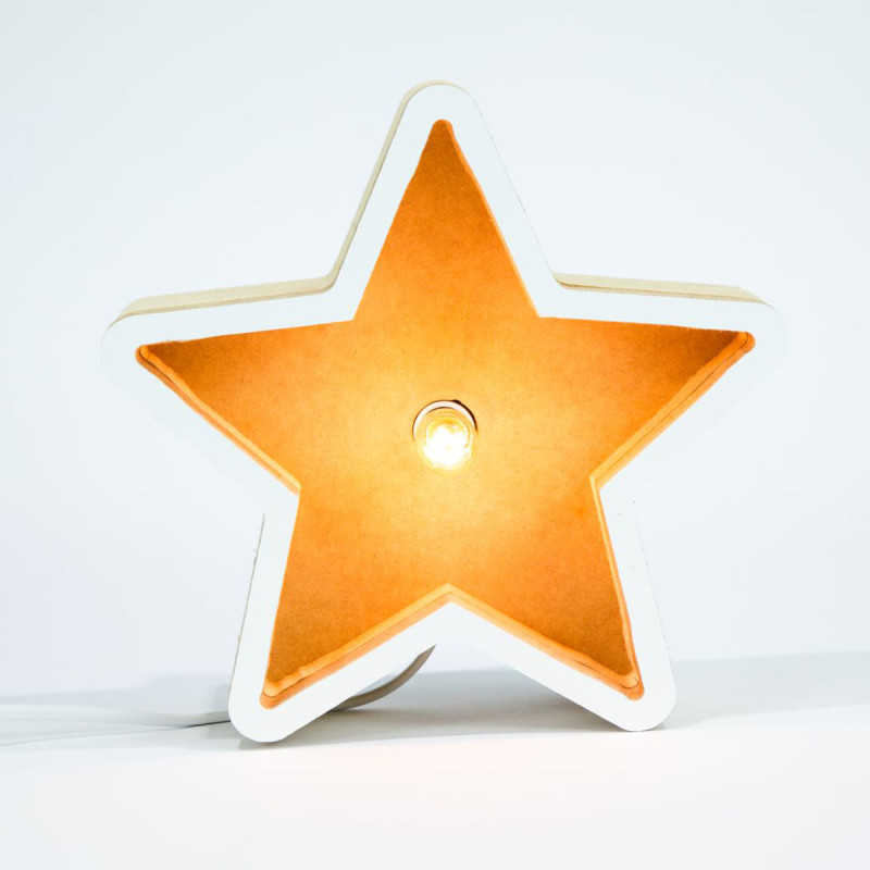 Lámpara Estrella de Madera 20 cm