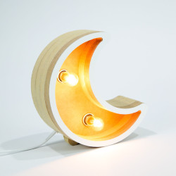 Lámpara Luna de Madera 15 cm