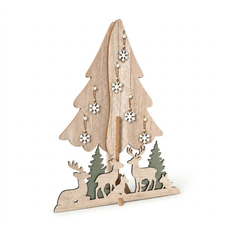 Adorno de Madera Pino Navideño Cuento de Invierno