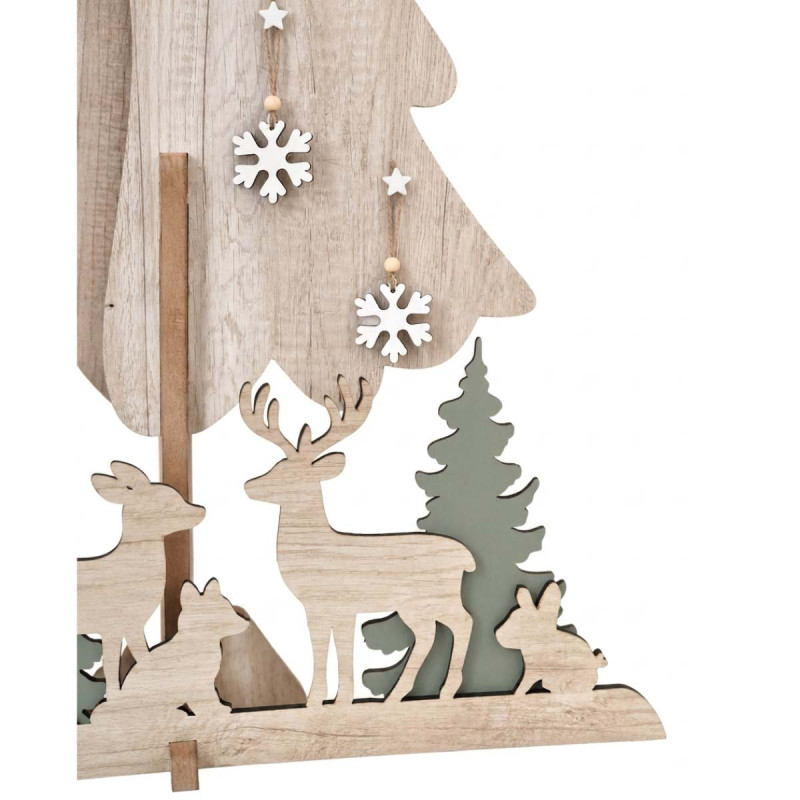 Adorno de Madera Pino Navideño Cuento de Invierno
