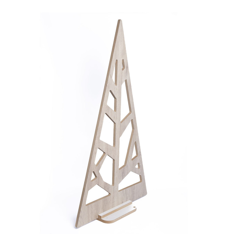 Adorno de Pino de Madera Calada 120 cm