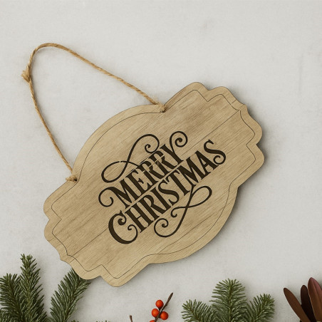 Cartel de Madera Merry Christmas 30 x 20 cm