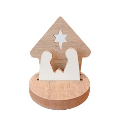Pesebre de Madera con Base 14 cm