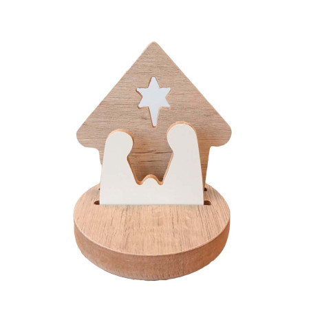 Pesebre de Madera con Base 14 cm