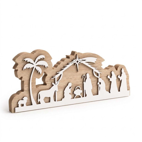 Pesebre de Madera Noche de Belén 29 x 12 cm