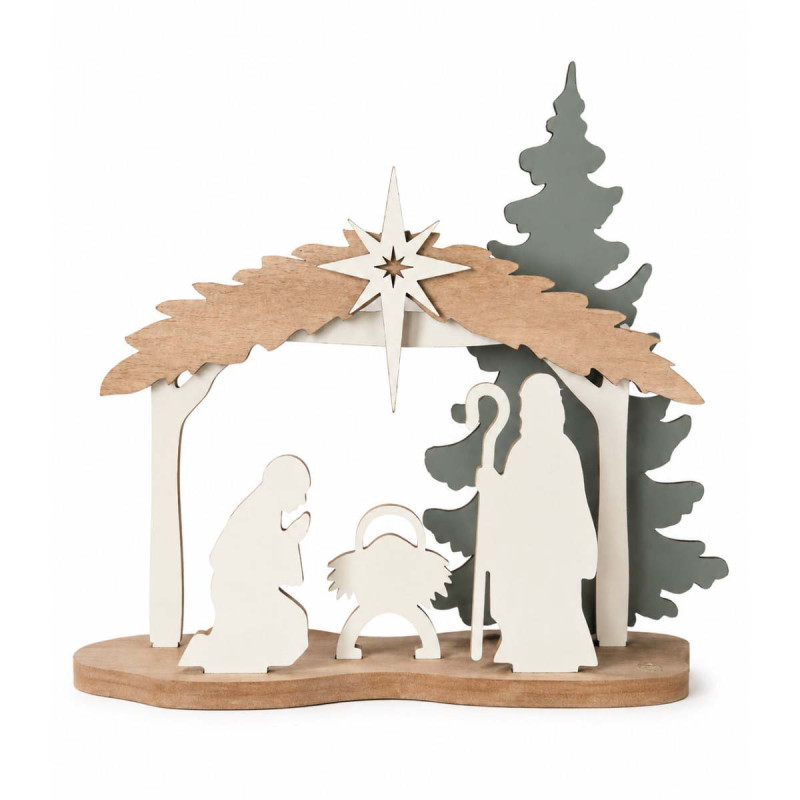Pesebre de Madera Refugio 58 x 52 cm