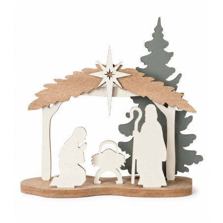 Pesebre de Madera Refugio 58 x 52 cm