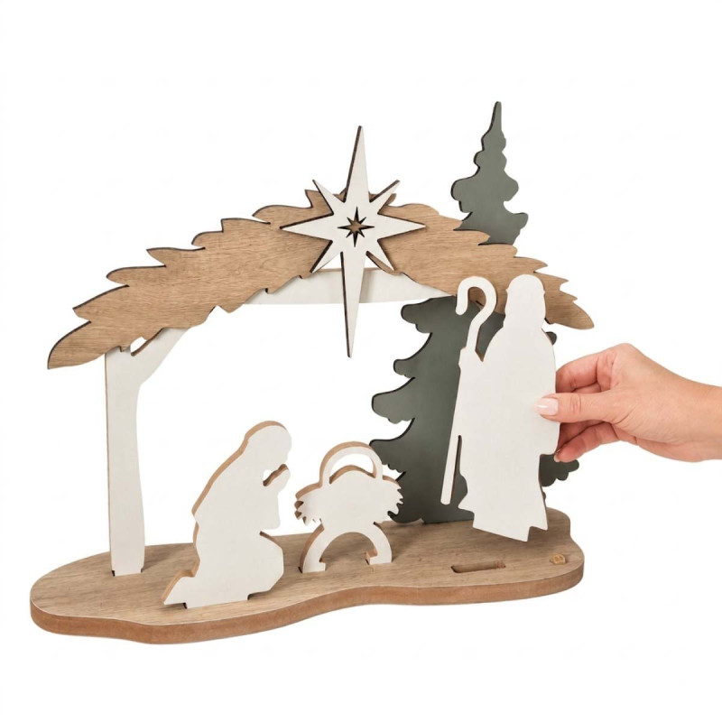 Pesebre de Madera Refugio 58 x 52 cm
