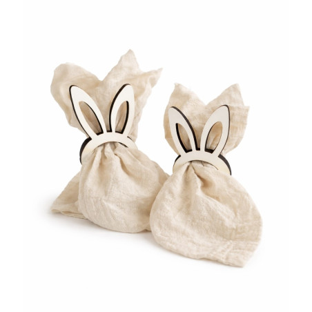 Portaservilletas de Madera Conejo de Pascua x 4