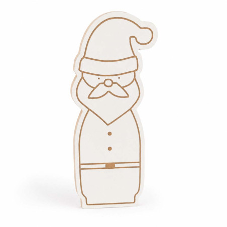 Adorno Navideño de Madera Papá Noel 22 cm