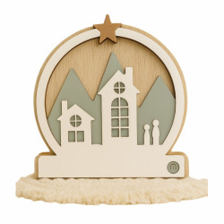 Adorno Navideño de Madera Pesebre 20 cm