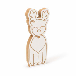 Adorno Navideño de Madera Reno 22 cm