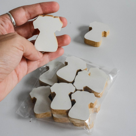 Muñequitos de Perro de Madera x 10