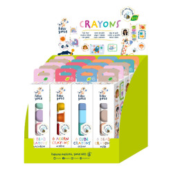 Crayones Bellota Cubo y Cuentas Haku Yoka x 6 20 Pz en 6 Diseños con Exhibidor