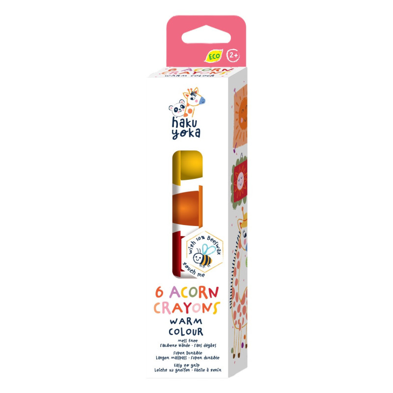 Crayones Bellota Cubo y Cuentas Haku Yoka x 6 20 Pz en 6 Diseños con Exhibidor