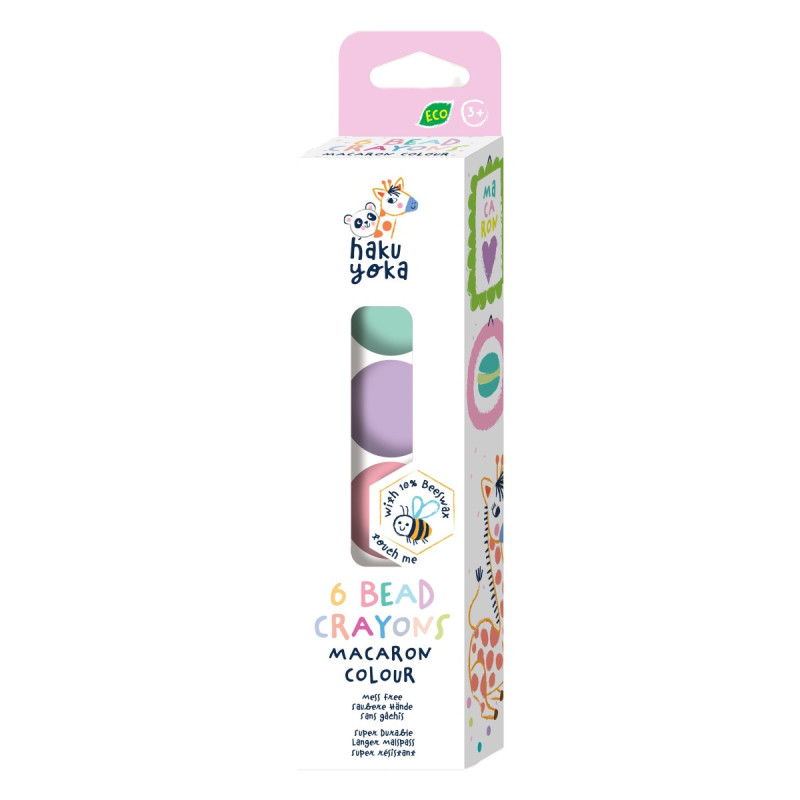 Crayones Bellota Cubo y Cuentas Haku Yoka x 6 20 Pz en 6 Diseños con Exhibidor