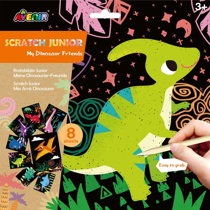 Scratch Junior 20 Pz en 4 Diseños con Exhibidor Avenir