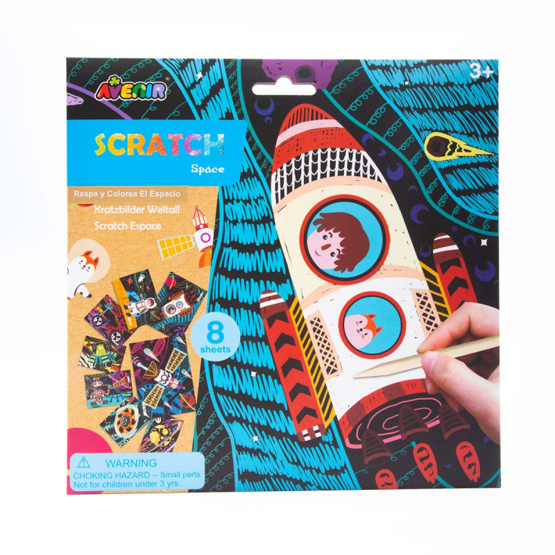 Scratch 20 Pz en 2 Diseños con Exhibidor Avenir