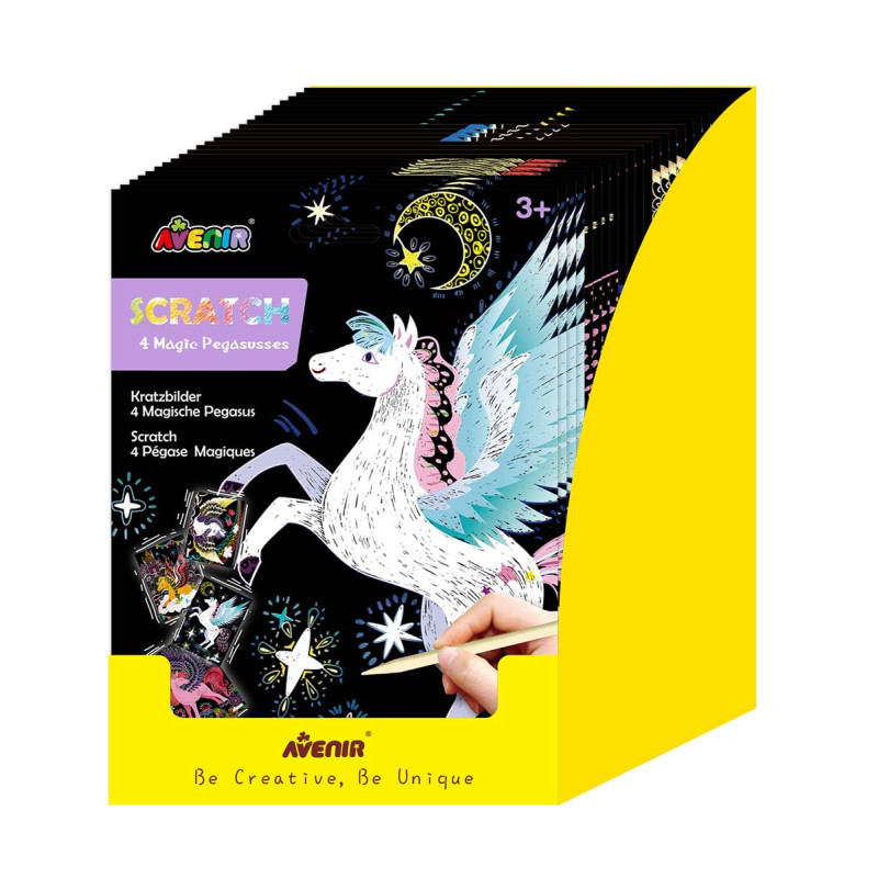 Scratch Magic 24 Pz en 6 Diseños con Exhibidor Avenir
