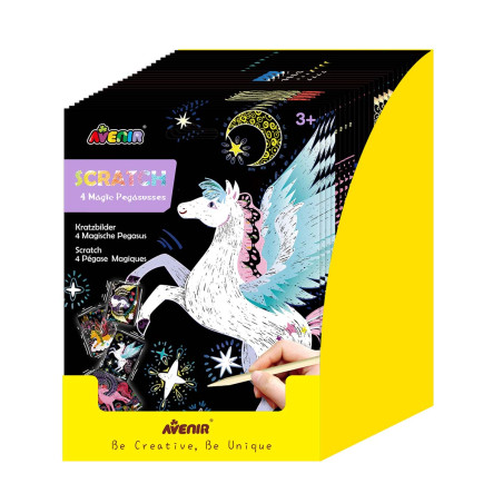 Scratch Magic 24 Pz en 6 Diseños con Exhibidor Avenir