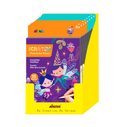 Libros de Actividades Scratch A5 8 Pz en 2 Diseños con Exhibidor Avenir